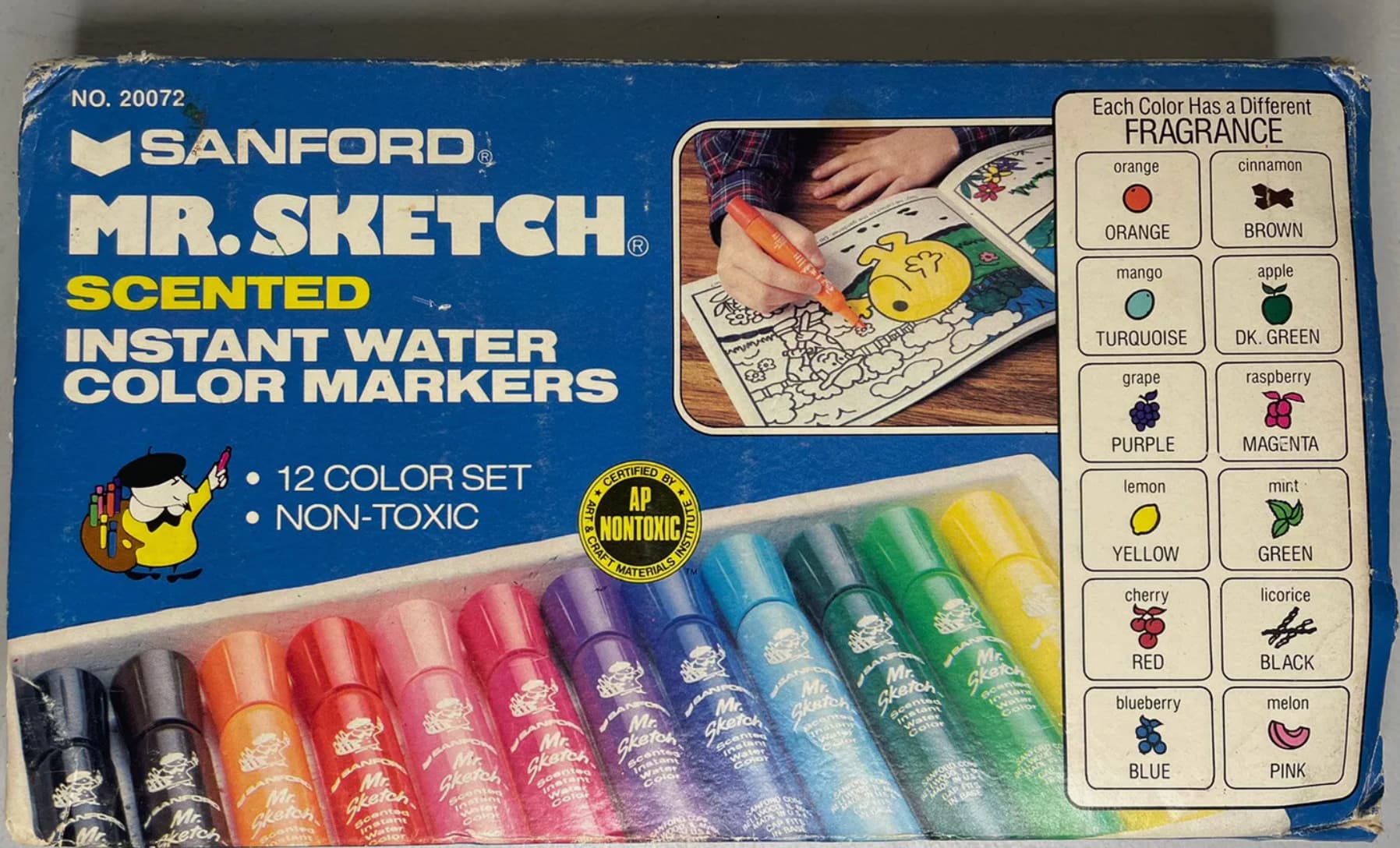 vintage mr sketch markers - No. 20072 Sanford Mr.Sketch Scented Instant Water Color Markers 12 Color Set NonToxic Art & Cra Certified Ap By Eabo Nontoxic Materials Inst Mr Aketch An Mr Mr Mr. Mr. Mr Sketch Sketch Sketch Sketch Sketch Sketch Scente Instant